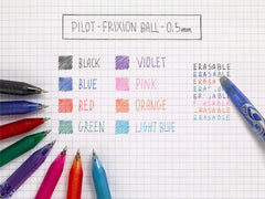 Pilot Frixion Heat/Friction Erasable Rollerball Pen FR7 - Medium Line 0.7mm Tip Nib - Wallet Pack of 3 (Black)