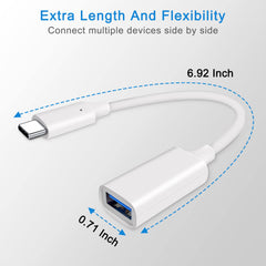 BASESAILOR USB C to USB 3.0 Cable Adapter 2Pack,Thunderbolt 3 to USB OTG Converter for iPhone 15 Max,MacBook Pro,iPad 10 Air 4 4th 5 5th Mini 6 6th Gen,Samsung Galaxy S22 S23 S24,A14 A54 A34,Tab S9