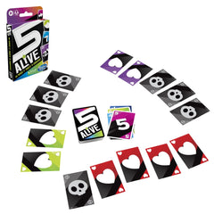 Hasbro Gaming 5 Alive, Fast-Paced Game Kids And Families, Family Quick Card Games 2 To 6 Players, Multicolor