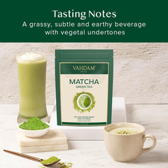 VAHDAM, Matcha Green Tea Powder SUPERFOOD (25g, 12 Servings) Pure Japanese Matcha Powder, Classic Culinary Grade Green Tea Matcha   Matcha Latte Mix, Smoothies & Recipes