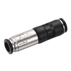 sourcing map Check Valve 12mm Inner Dia. Inline Air Tube Fitting Push to Connect Pneumatic Quick Connector for Vacuum Air Compressor Pump Black