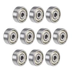 sourcing map 633ZZ Deep Groove Ball Bearings 3mm Inner Dia 13mm OD 5mm Bore Double Shielded Chrome Steel Z2 10pcs