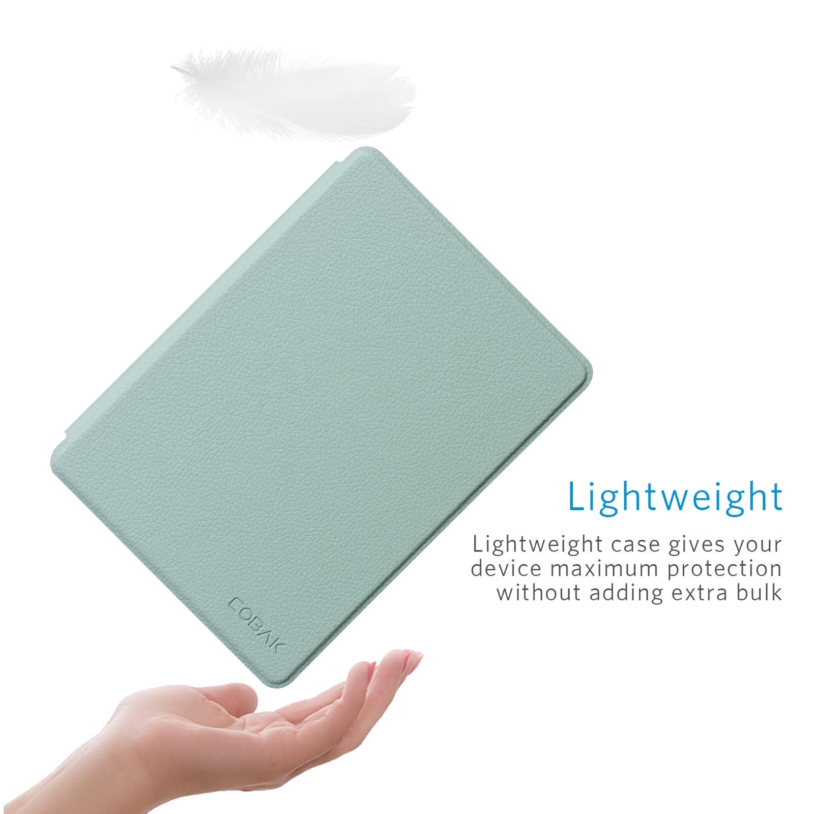 CoBak Kindle Paperwhite Case - All New PU Leather Smart Cover with Auto Sleep Wake Feature for Kindle Paperwhite Signature Edition and Kindle Paperwhite 11th Generation 2021 Released, Agave Green