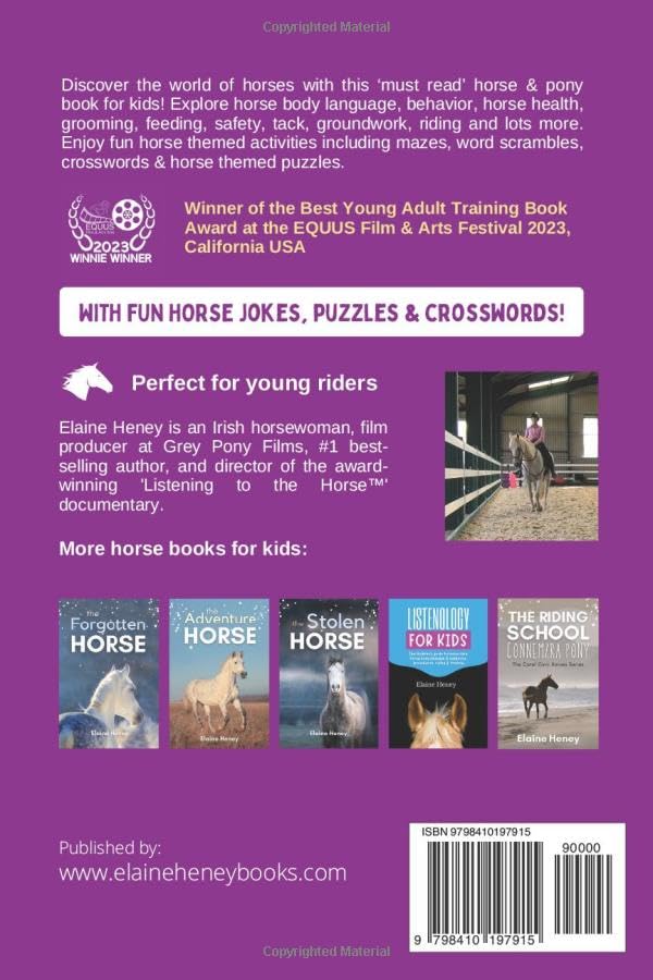 Horse Care, Riding & Training for Kids age 6 to 11 - A kids guide to horse riding, equestrian training, care, safety, grooming, breeds, horse ownership, groundwork & horsemanship for girls & boys