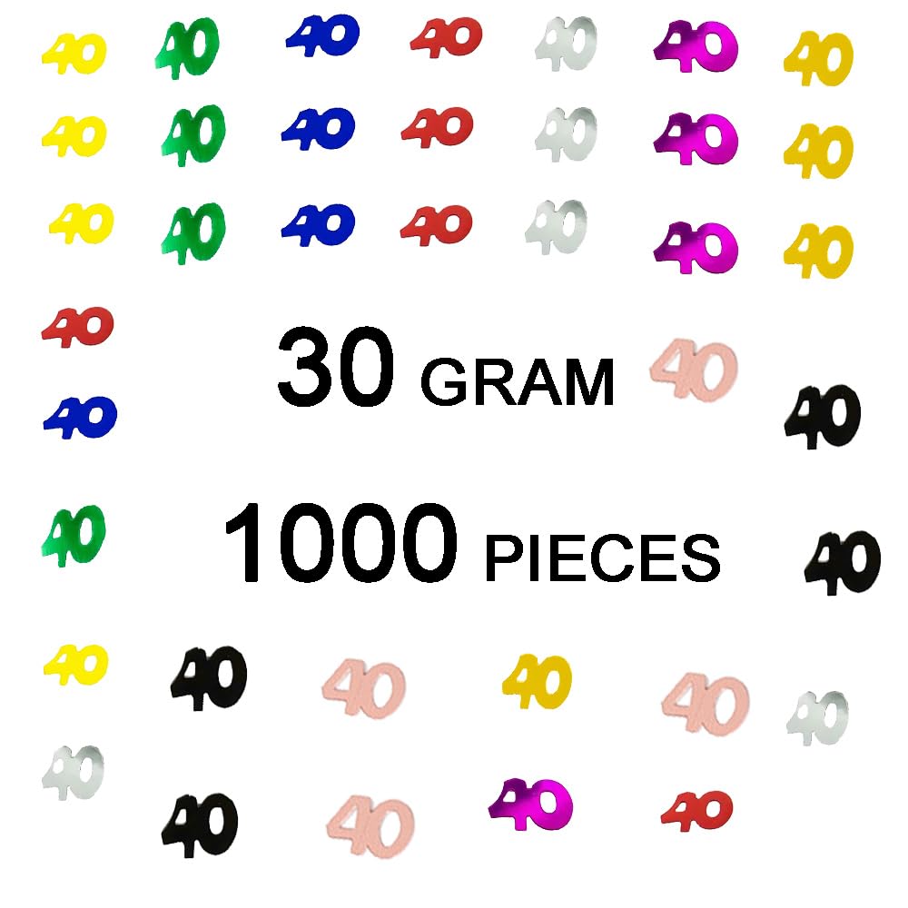 30g Birthday Confetti Foil Metallic Glitz Table Scatter Sprinkles Age Bday Party Decorations