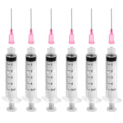 12 Pcs Syringe 5ml, Syringe With Needle, Plastic Syringe, Reusable Fodder Syringes, Colostrum Collection Syringe, Ink Filling Syringe, Syringes For Lab, Glue, Industrial, Scientific Labs