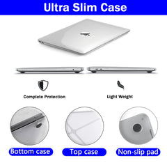 Case for MacBook Air 13 inch, RKINC Crystal Clear Case 2020 2019 2018 Release Macbook M1 A2337 / A2179 / A1932, Plastic Hard Shell Compatible with MacBook Air 13 with Touch ID