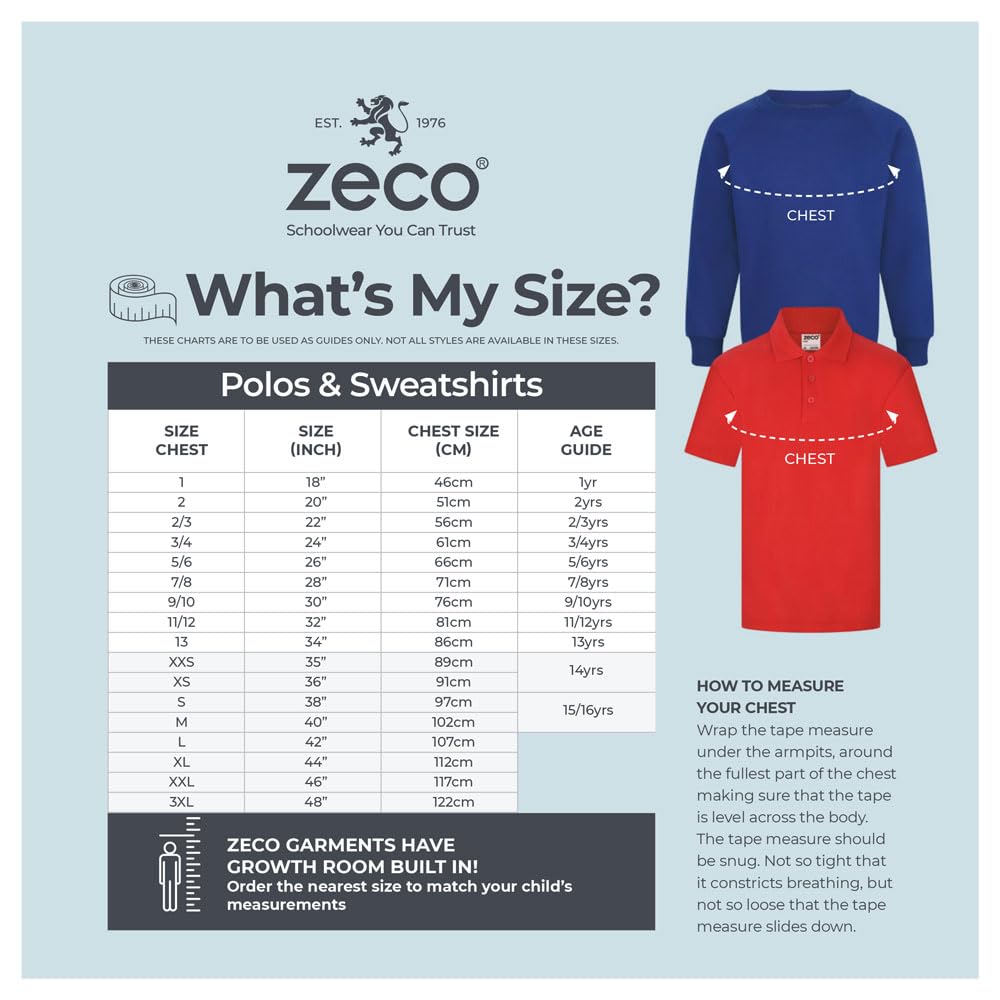 ZECO Kids Short Sleeve School Polo Shirt Navy Blue