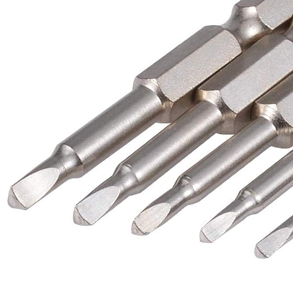 Mesee 5 Pieces Magnetic Triangle Head Screwdriver Bits, 50mm S2 Steel Triangular Tip Screw Driver Bit 1/4 Hex Shank Triangle Screwdriver Bit Set