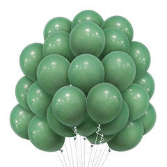 Bealif Sage Green Balloons, 30 Pcs Balloon Pack 12 Inch Plain Avocado Green Balloons, Matte Latex Balloons for Boys Girls Retro Green Jungle Theme Birthday Party Wedding Baby Shower Decoration