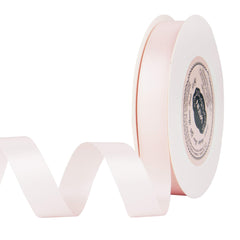 VATIN 16mm Double Faced Polyester Blush Pink Satin Ribbon - 23 Metre Spool, Perfect for Wedding Decor, Wreath, Baby Shower,Gift Package Wrapping and Other Projects