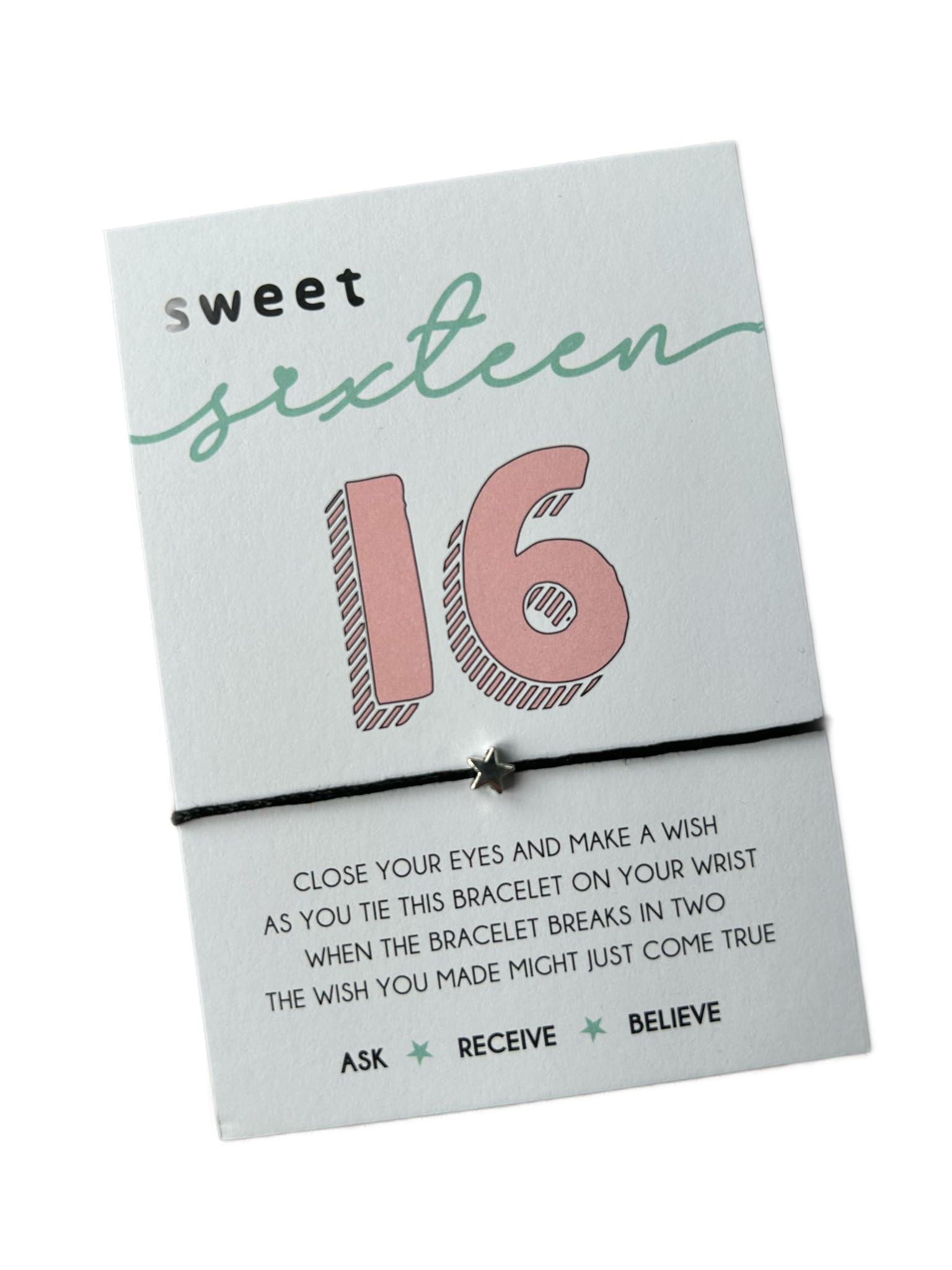 Sweet 16 gift   16th birthday wish bracelet   Gift for 16th birthday   16th birthday gift   Sweet sixteen