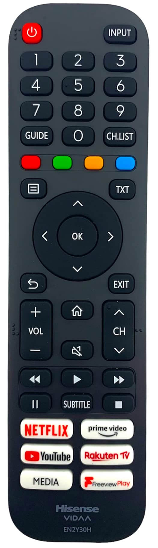 Original EN2Y30H   T279823 Remote Control Compatible With Hisense VIDAA 32A5600FTUK 40A5600FTUK 43A7300FTUK 55A7300FTUK 65A7300FTUK Smart QLED OLED LED TV's