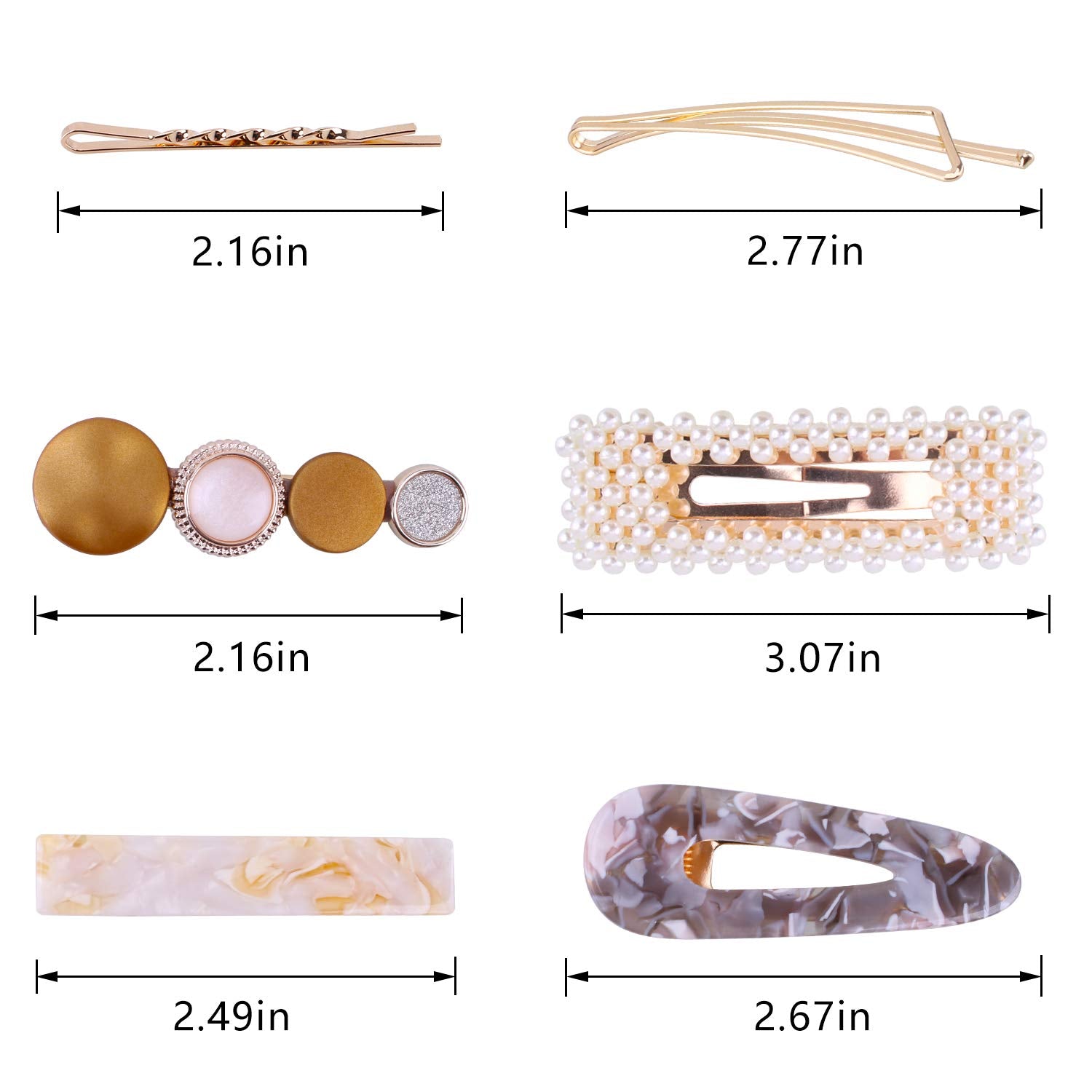 20Pcs Pearl Hair Clips -Fashion Pearls Hair Barrettes Sweet Artificial Macaron Acrylic Resin Barrettes Hairpins for Women,Ladies and Girls Headwear Styling Tools Hair Accessories