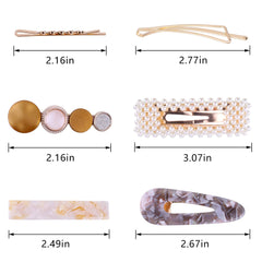 20Pcs Pearl Hair Clips -Fashion Pearls Hair Barrettes Sweet Artificial Macaron Acrylic Resin Barrettes Hairpins for Women,Ladies and Girls Headwear Styling Tools Hair Accessories