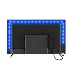 PSTAR LED Lights for TV, 2M LED TV Backlights TV Lights That Sync with TV, USB Powered RGB TV Led Light Strip, Music Sync Bluetooth APP Control for 28-55 inch TV/Monitor Behind Lighting