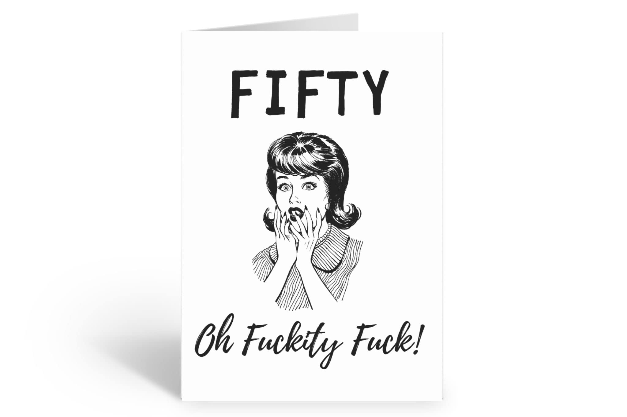 Funny 50th Birthday Card For Women, Wife, Mum, Men, Friend Turning 50, Fifty, Female Colleague