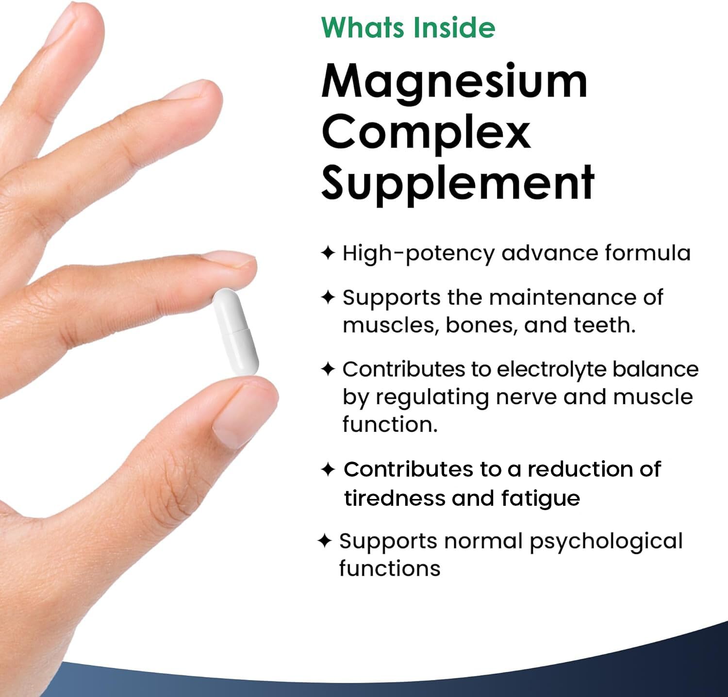 Magnesium Glycinate 4-in-1 Complex 2000mg - High Strength Magnesium Supplements - Magnesium Bisglycinate,Citrate, Malate, Oxide - 360 Capsules 449mg Elemental Magnesium - Vegan UK Made by New Leaf