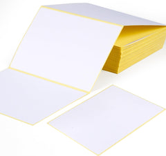 100 Large Plain White Sticky Postage Labels Stickers 100 x 75 mm, 4 X 3 inches Blank Self Adhesive Address Labels