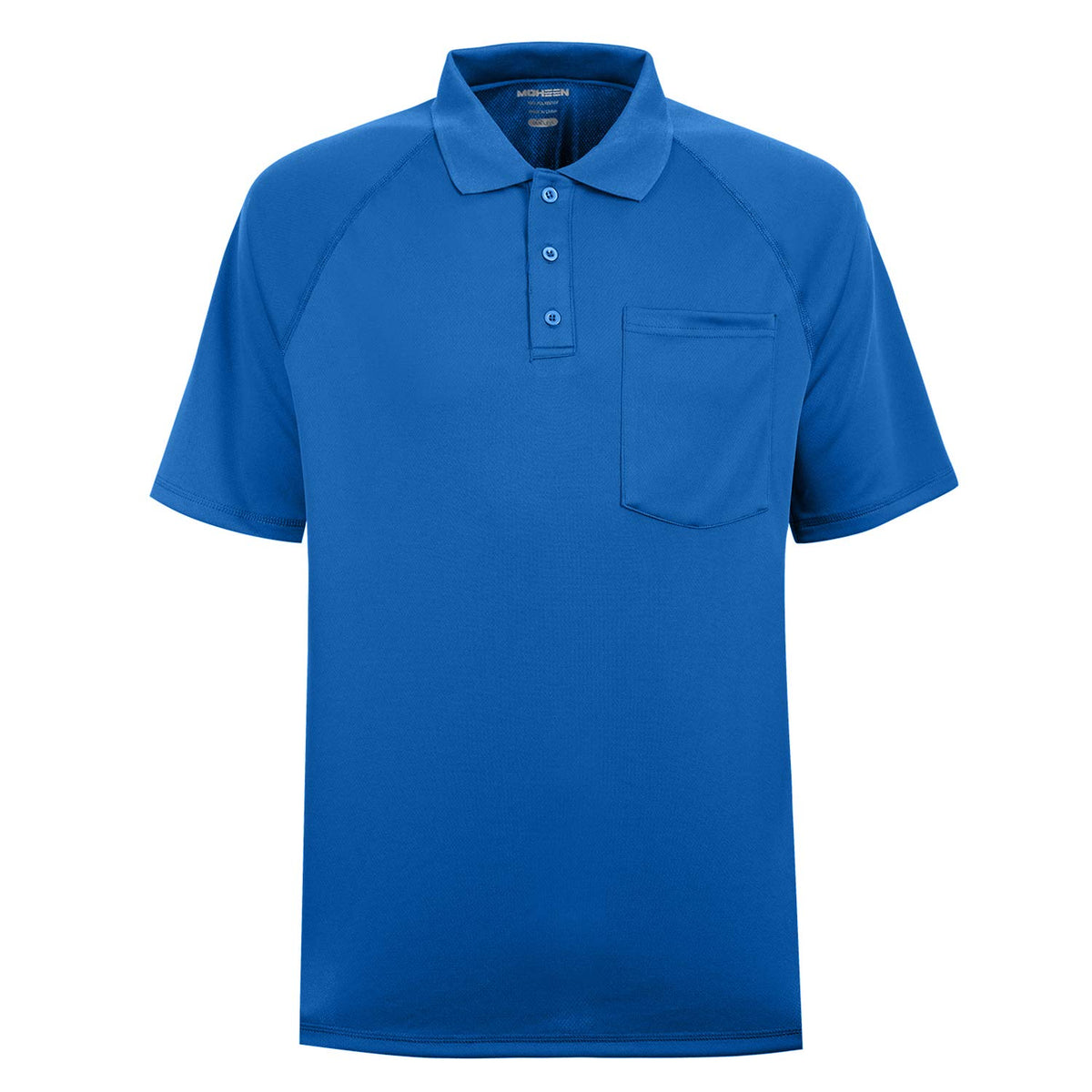 Men's Short Sleeve Moisture Wicking Performance Pocket Polo Shirt, Tall Sizes: M-6XL(5XL,Blue)