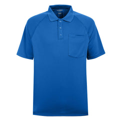 Men's Short Sleeve Moisture Wicking Performance Pocket Polo Shirt, Tall Sizes: M-6XL(5XL,Blue)