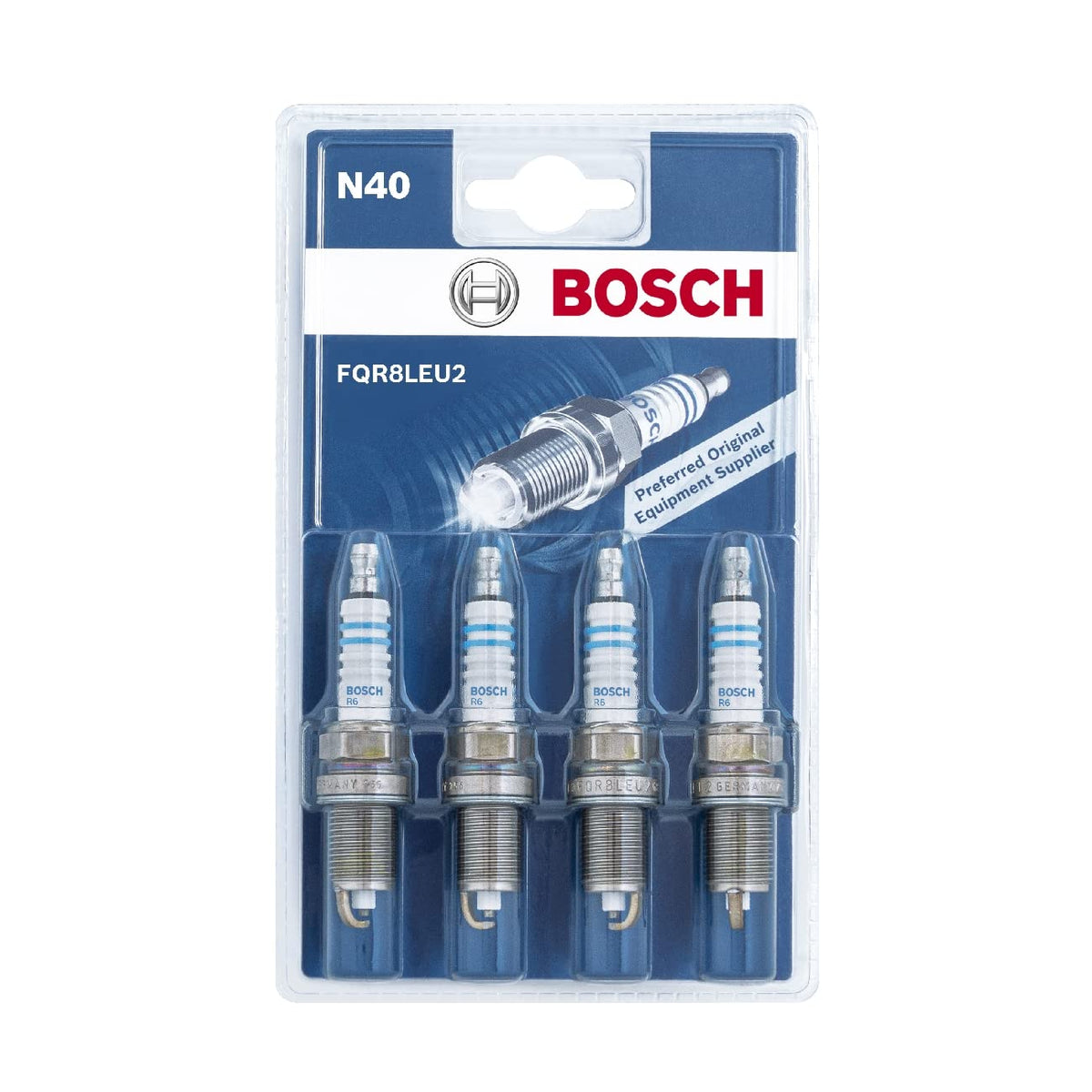 Bosch FQR8LEU2 (N40) - Spark Plugs Nickel - Set of 4