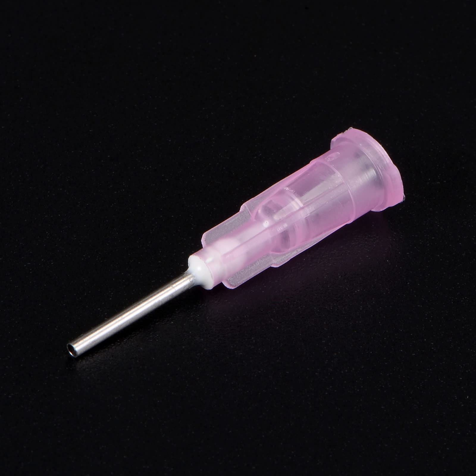 sourcing map Industrial Blunt Tip Dispensing Needle with Luer Lock for Liquid Glue Gun, 18G 1/2 inches, 20 Pcs (Pink)