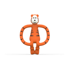 Matchstick Monkey, Antimicrobial Silicone Teether & Gel Applicator, Easy to Grip, BPA Free, 3 Months Oldand, 11 cm, Teddy Tiger