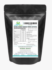 Herbal Magic Activated Coconut Charcoal Powder Food Grade Quality Excellent Detoxifying, Cleansing Properties Naturally Supports Skin, Body Care & Oral Care,UKAS LAB TESTED IN THE UK-100g