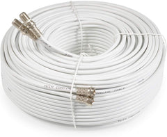 SSL Satellites 5 m Twin Satellite Shotgun Coax Cable Extension Kit with Fitted F Connectors for Sky HD Q and Freesat - White (5 Meter, White)