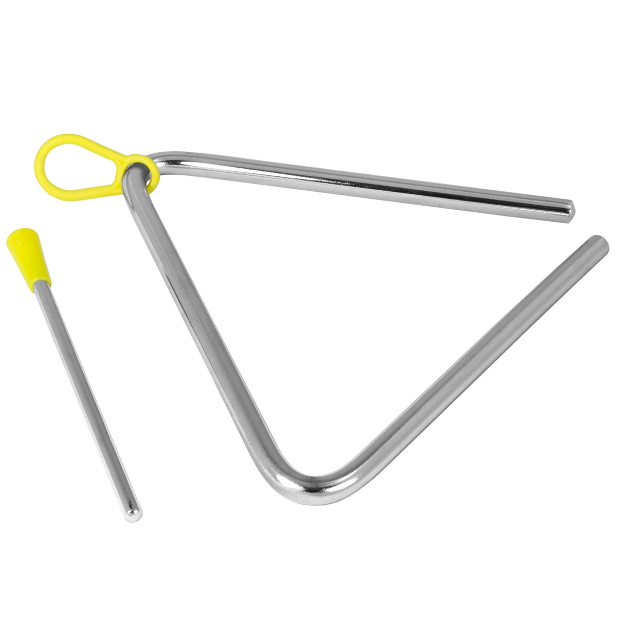 TIGER TRI7-MT 15CM (6 inches) Heavy-Duty Steel Triangle Instrument, Complete with Rubberised Handle and Beater, Ideal for Early Development of Rhythm and Primary School Use