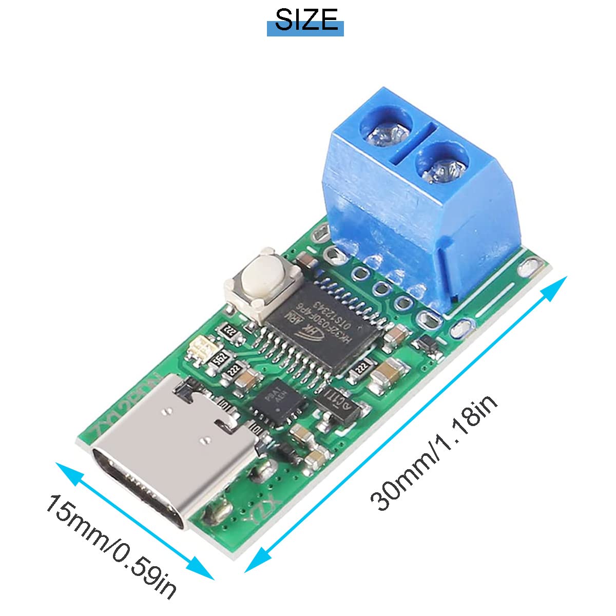 Youmile Type-C USB-C Fast Charging Trigger Module PD2.0 3.0 to DC Decoy Fast Charge Trigger Poll Detector module ZY12PDN with DC Power Adapter Kits DC male cable