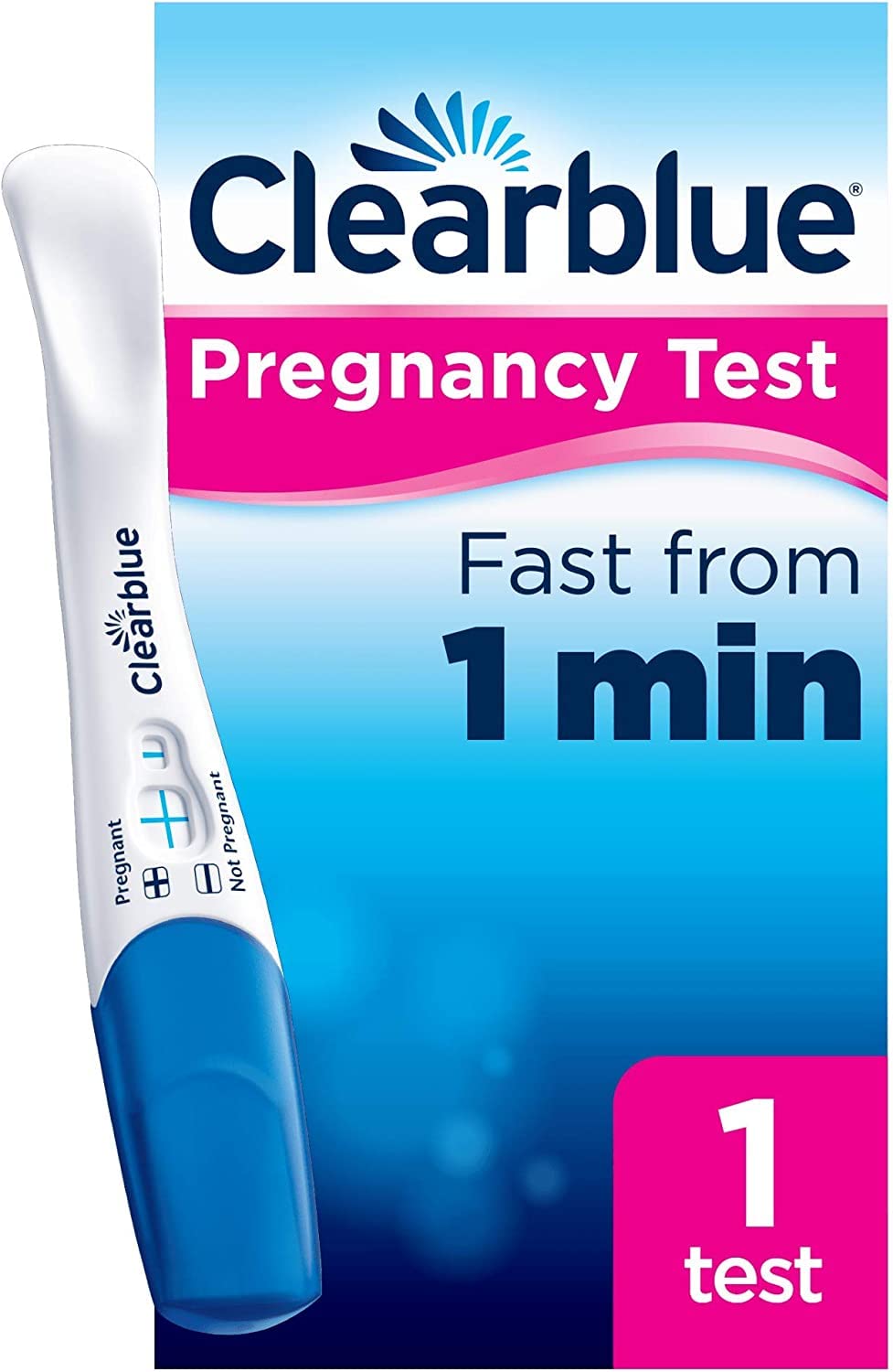 Clearblue Pregnancy Test, Rapid Detection, Result As Fast As 1 Minute, 1 Test, Easy At Home Pregnancy Test