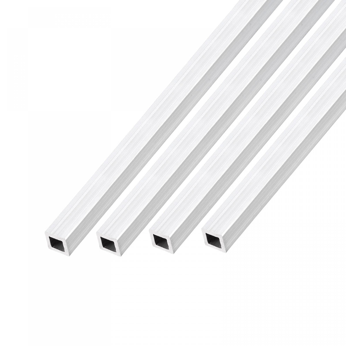 sourcing map Square Aluminum Tube (6mm x 6mm x 1mm x 300mm) 4Pcs, 6063 Aluminum Tubing - for Home Furnishing, Machinery