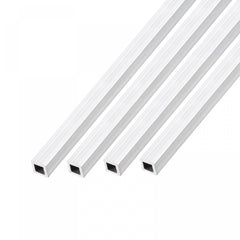 sourcing map Square Aluminum Tube (6mm x 6mm x 1mm x 300mm) 4Pcs, 6063 Aluminum Tubing - for Home Furnishing, Machinery