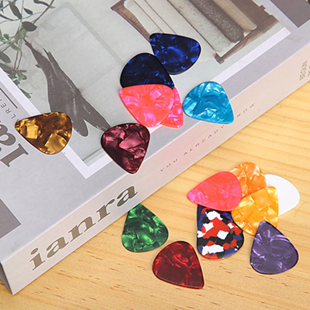 20 PCS Guitar Picks, 4 Different Thickness Colorful Guitar Pick Non-slip Plectrums for Electric, Acoustic, or Bass Guitar Includes 0.46mm 0.71mm 0.96mm 1.2mm