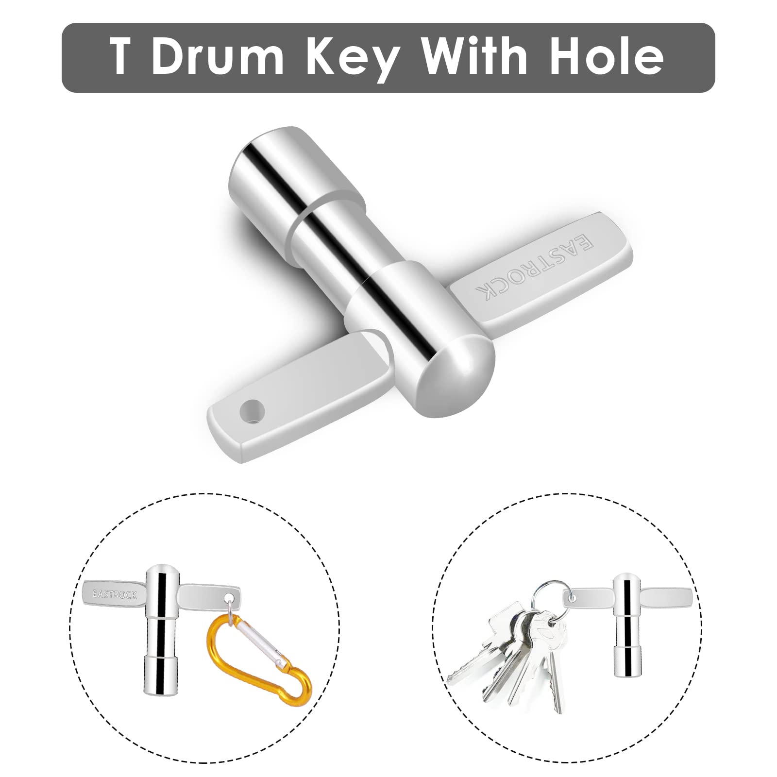 EASTROCK Drum Keys 4 Pack,with Continuous Motion Speed Key Universal Drum Tuning Key Wrench Z-type Drum Percussion Hardware Tool