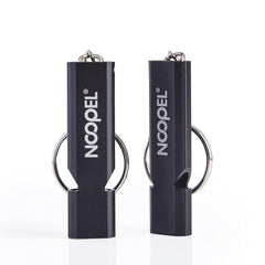 Noopel Emergency Survival Whistle Double Tubes Safety Whistles 2 pack with lanyard and keychain for Boating Outdoor Camping Hiking Hunting Sports Dog Training (2 Pack Black)