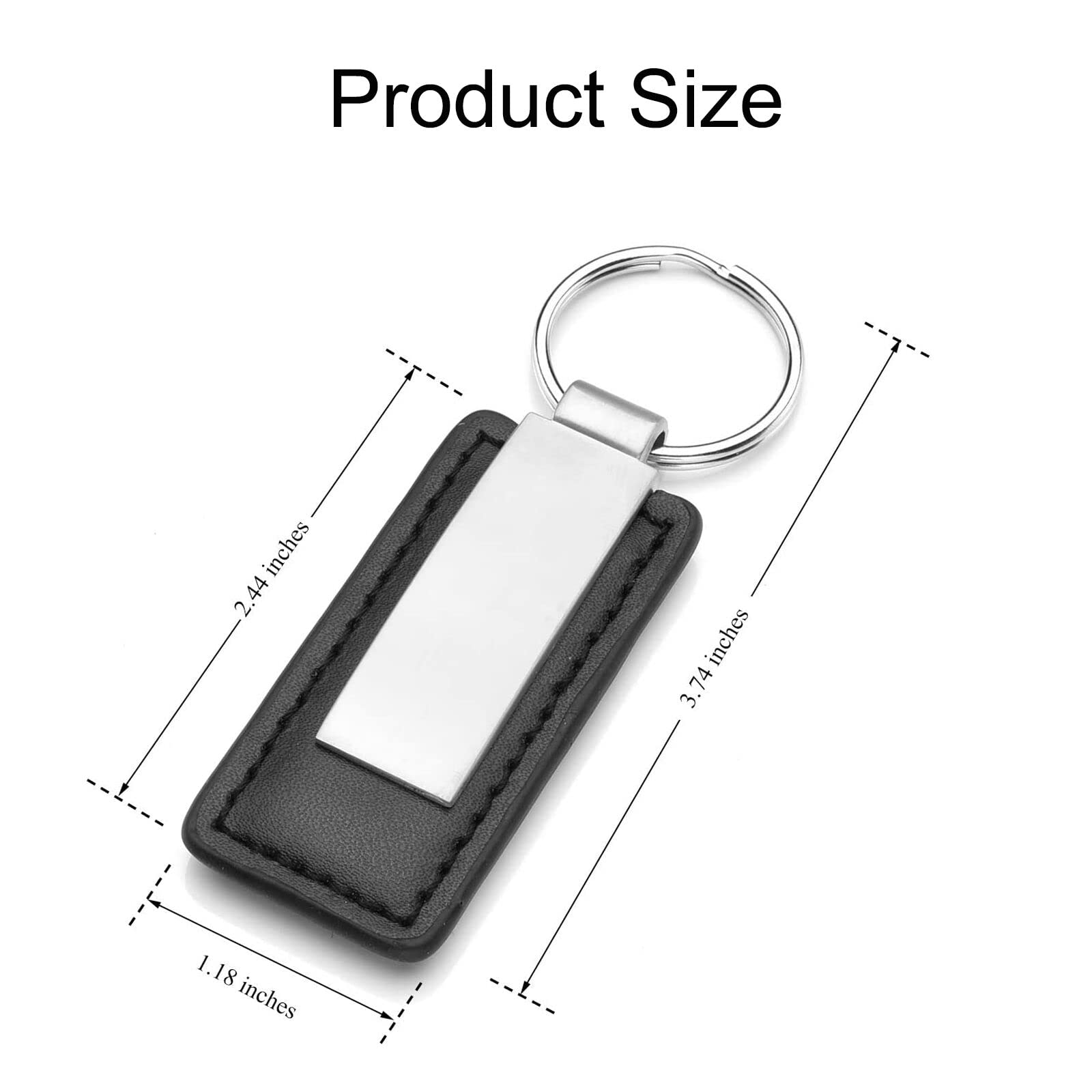 inchesBlack Leather Keyring Car Keychain Key Holder Key Ring Chain Key Fob Hanging Ornament Leather Keychain Key Ring Holder for Car Home  inches