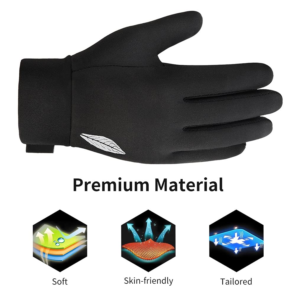 OKIDSO Kids Winter Anti-slip Thermal Gloves - Boys Girls Children Bike Cycling Touchscreen Warm Fleece Lightweight Gloves Age 4-6 for Outdoor Sports Running Riding Walking Ski Football