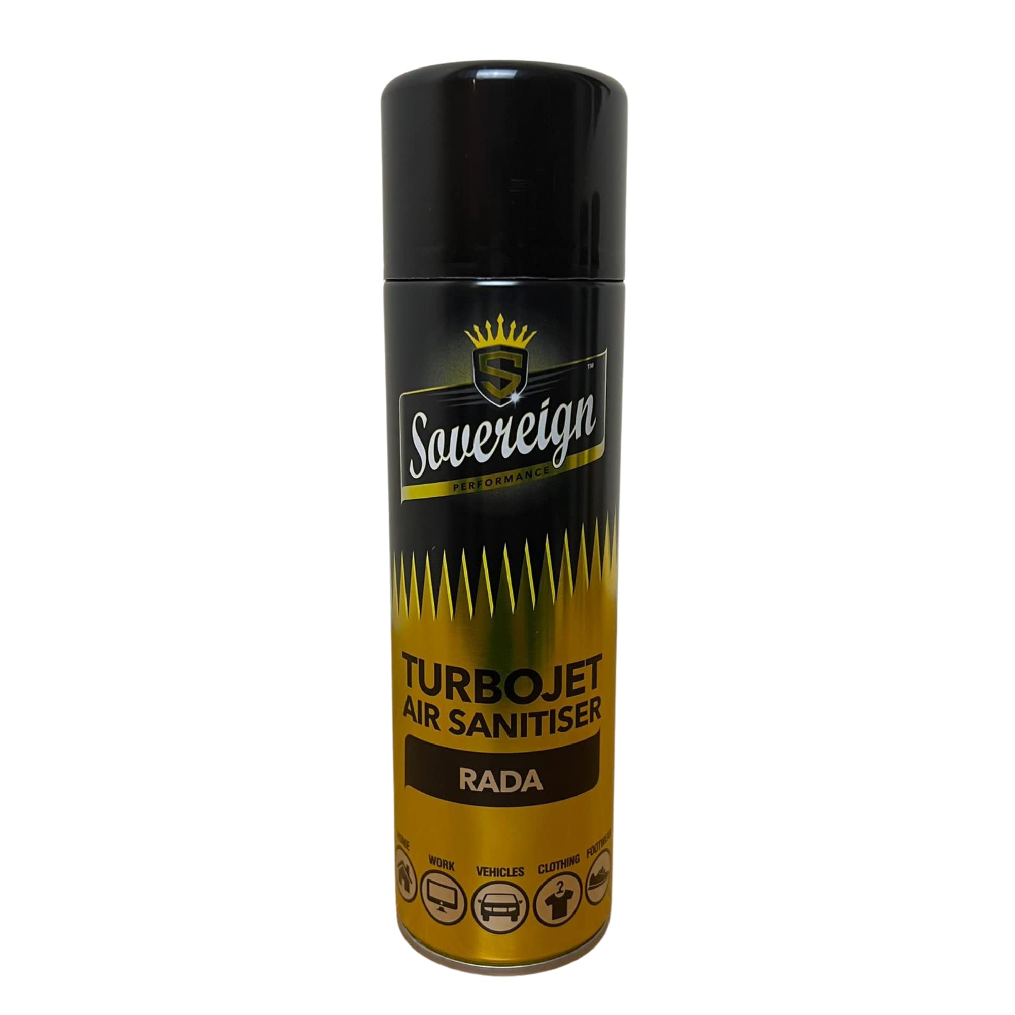 Sovereign Aerosols 3 x Sovereign Designer Fragrances Savage Greed RADA Car Home Office Gym Turbojet Air Sanitiser Freshener Blast Spray Cans 500ml Bundle