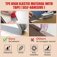 flintronic 3m*20mm U-Shape Flexible Furniture Edge Banding, Baby Safty Baby Edge Protector, Self Adhesive TPE Wood Edging Tape, DIY Furniture Edge Trim for Table, Cabinet, Furniture Restoration