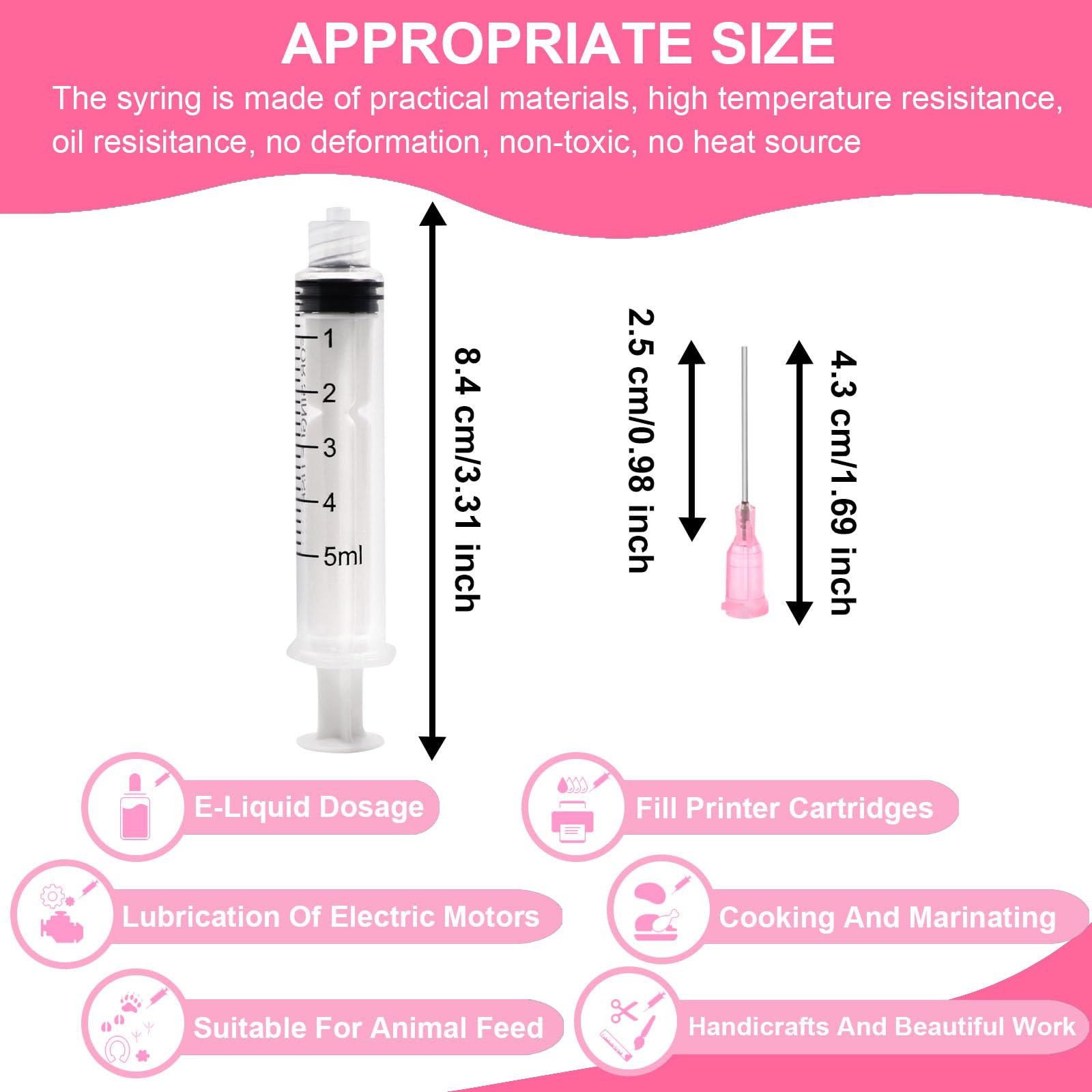 12 Pcs Syringe 5ml, Syringe With Needle, Plastic Syringe, Reusable Fodder Syringes, Colostrum Collection Syringe, Ink Filling Syringe, Syringes For Lab, Glue, Industrial, Scientific Labs