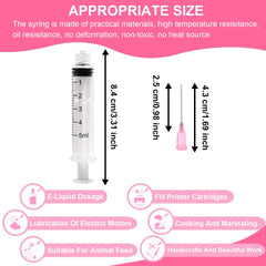 12 Pcs Syringe 5ml, Syringe With Needle, Plastic Syringe, Reusable Fodder Syringes, Colostrum Collection Syringe, Ink Filling Syringe, Syringes For Lab, Glue, Industrial, Scientific Labs