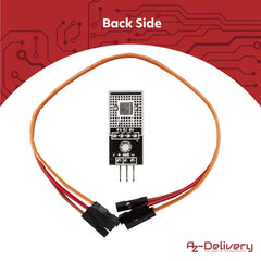 AZDelivery KY-001 DS18B20 3 Pin Waterproof Stainless Steel Digital Temperature Sensor Module 3V 5.5V Compatible with Arduino and Raspberry Pi Including E-Book!