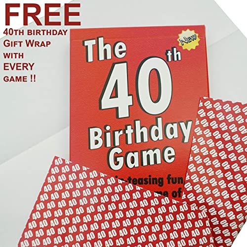 The 40th Birthday Game - amusing little gift or present idea for anyone turning forty. Fun as a 40th birthday party icebreaker.