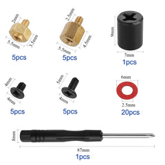 FandWay M.2 Standoff and Screw,M.2 SSD Mounting Kit for M.2 Drives,Asus motherboard M.2 Screw and Hex Nut Stand Off Spacer(5 sets)and1 pcs screwdriver