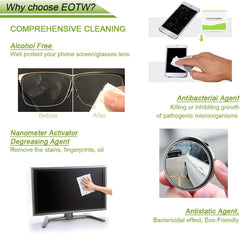 Screen Wipes Glasses Wipes - EOTW 400pc Computer Screen Cleaner Wipes Tv and Laptop for Monitor Cleaner Wipes, Phone, TV, iPad, Lens, Tablet, Keyboard