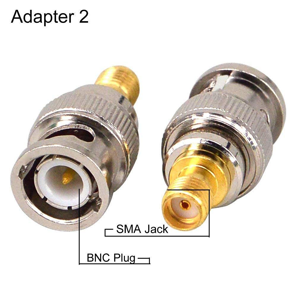 DollaTek four-piece set Coaxial RF connector BNC to SMA connector SMA to BNC adapter