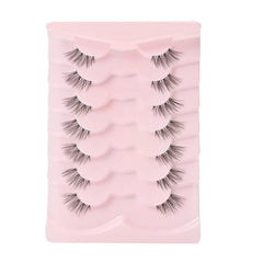 Onlyall Natural Lashes Half Lashes Natural Look False Eyelashes Wispy Lashes Natural Half Eyelashes Clear Band Lashes Pack 3D Faux Mink Lashes 7 Pairs C03…